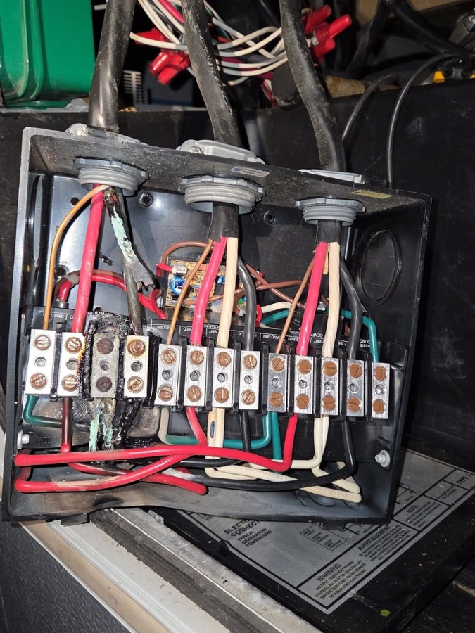 Failed automatic transfer switch contact
