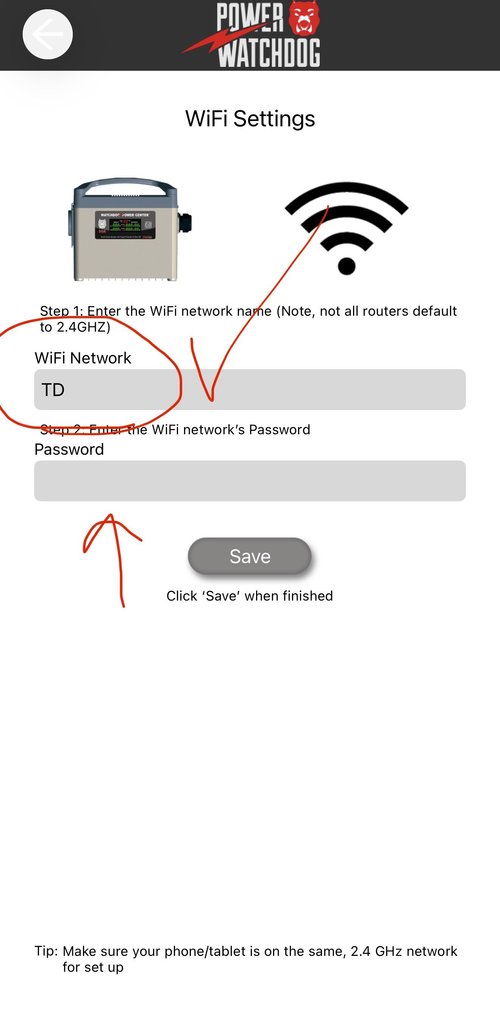 WiFi setup screen 3